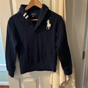 Polo by Ralph Lauren Navy Sweatshirt with Yellow Logo